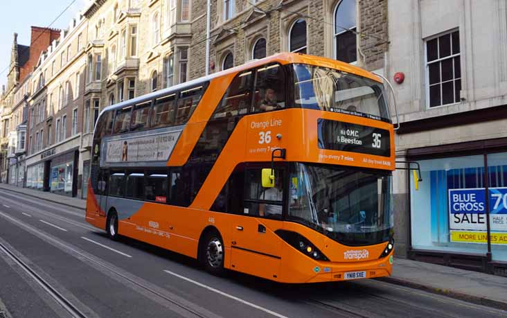 Nottingham Scania N280UD ADL Enviro400CNGCITY 446